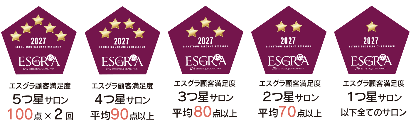エスグラ顧客満足度 星マーク